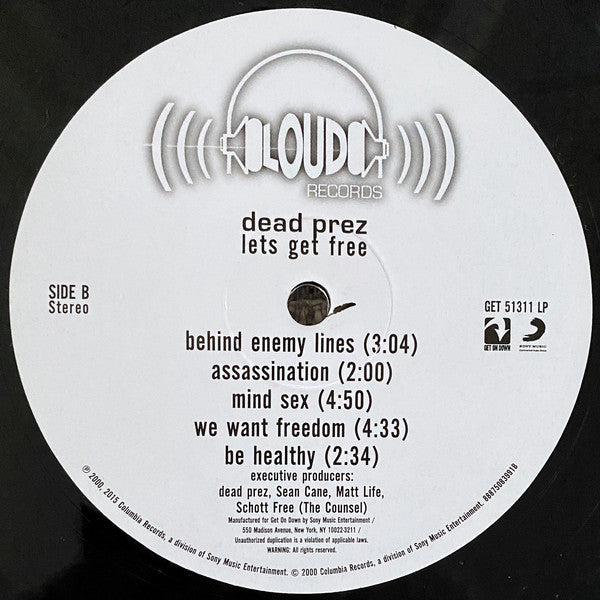 Dead Prez : Lets Get Free (2xLP, Album, RE)