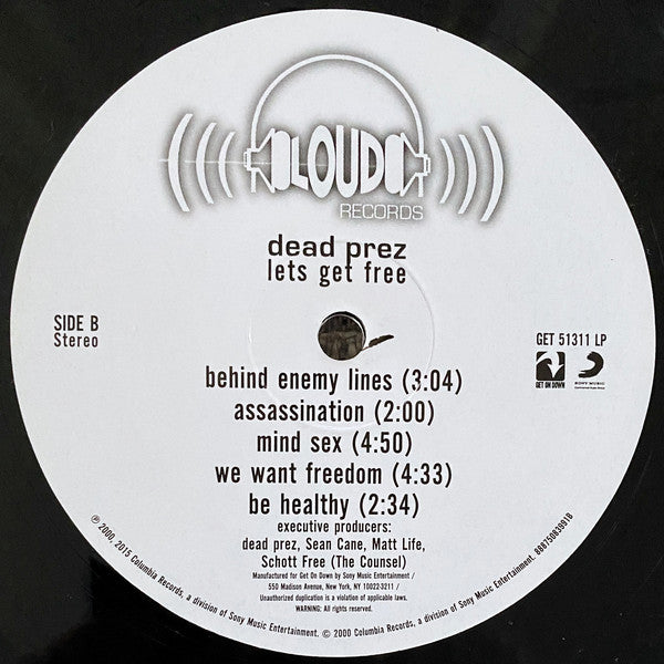 Dead Prez : Lets Get Free (2xLP, Album, RE)