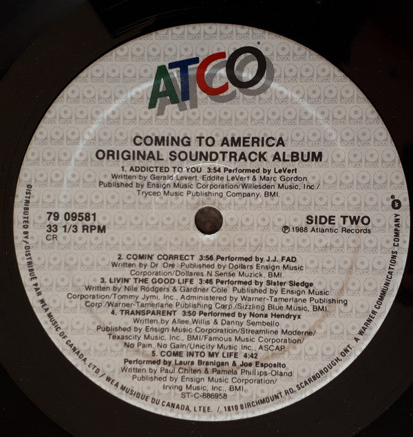 Various : Coming To America (Original Soundtrack Album) (LP, Album)
