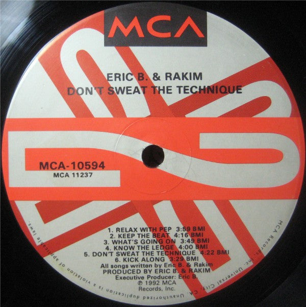 Eric B. & Rakim : Don't Sweat The Technique (LP, Album)