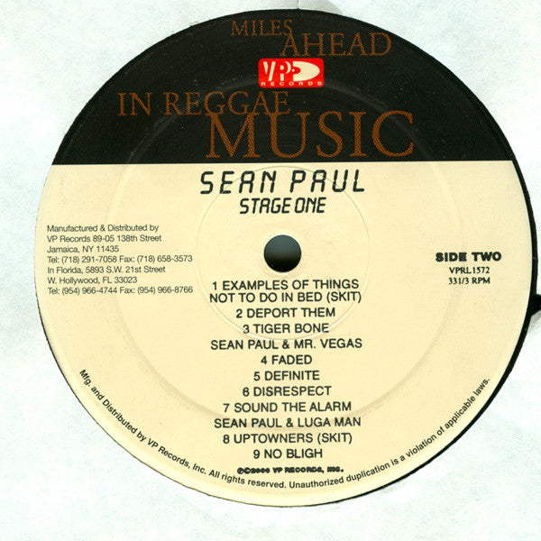 Sean Paul : Stage One (LP, Album)