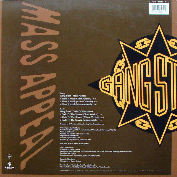 Gang Starr : Mass Appeal (12", RE)
