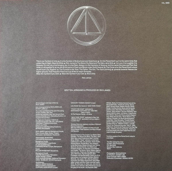 Rick James : Cold Blooded (LP, Album, Gat)