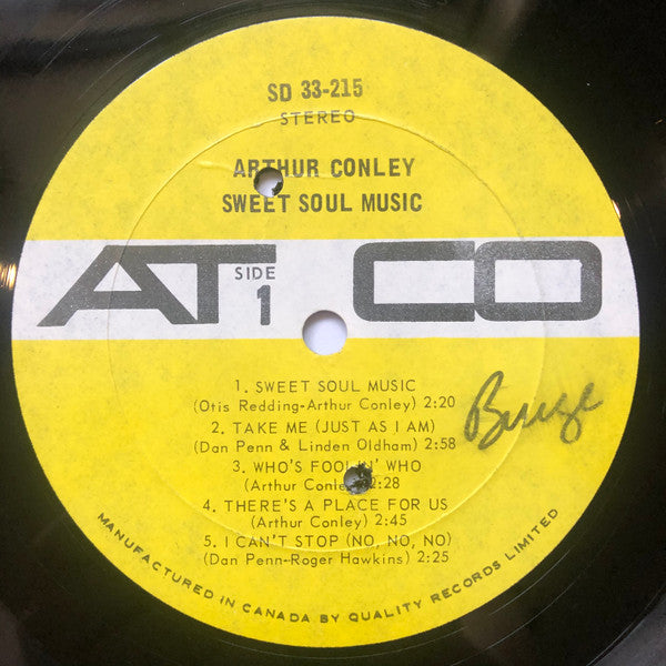 Arthur Conley : Sweet Soul Music (LP, Album, Mono)