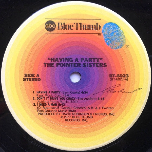 Pointer Sisters : Having A Party (LP, Album)