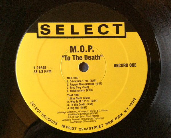 M.O.P. : To The Death (2xLP, Album)