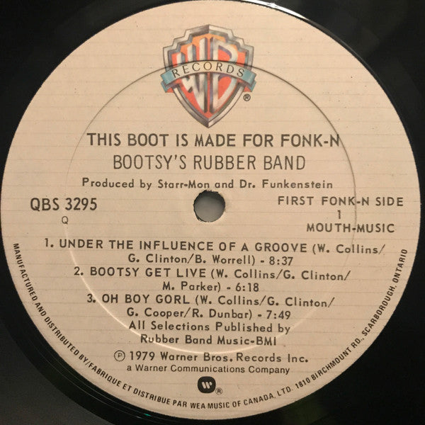 Bootsy's Rubber Band : This Boot Is Made For Fonk-n (LP, Album)
