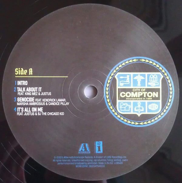 Dr. Dre : Compton (A Soundtrack By Dr. Dre) (2xLP, Album)