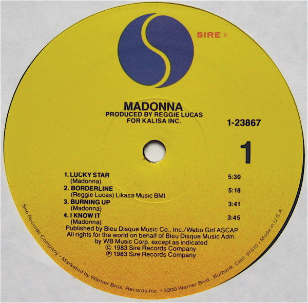 Madonna : Madonna (LP, Album, RP, Jac)