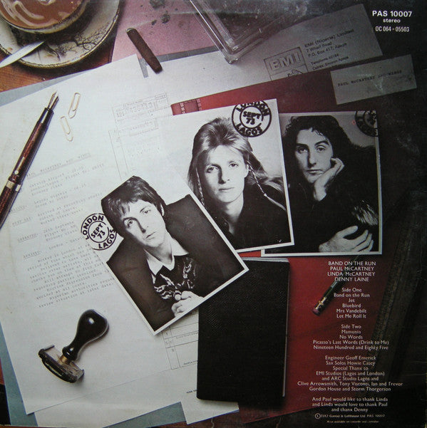 Wings (2) : Band On The Run (LP, Album)