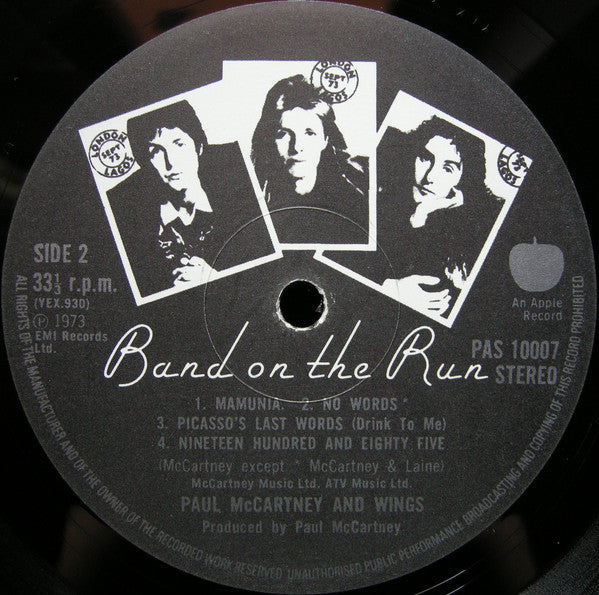 Wings (2) : Band On The Run (LP, Album)