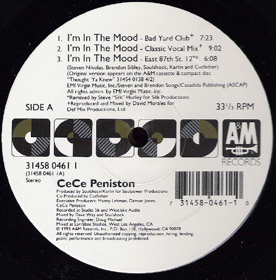 Ce Ce Peniston : I'm In The Mood (12")
