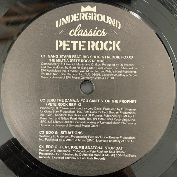 Pete Rock : Underground Classics (2xLP, Comp)