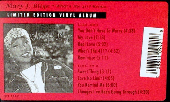 Mary J. Blige : What's The 411? Remix Album (LP, Album, Ltd)