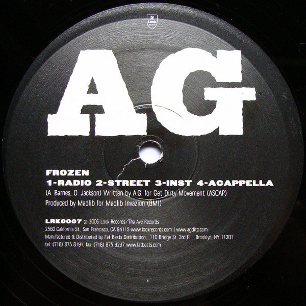 AG : Frozen / Hip Hop Quotable (12", Single)