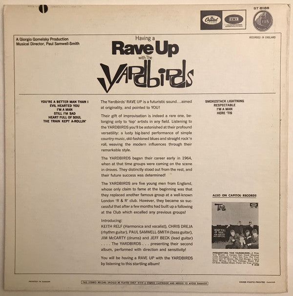 The Yardbirds : Having A Rave Up With The Yardbirds (LP, Album)