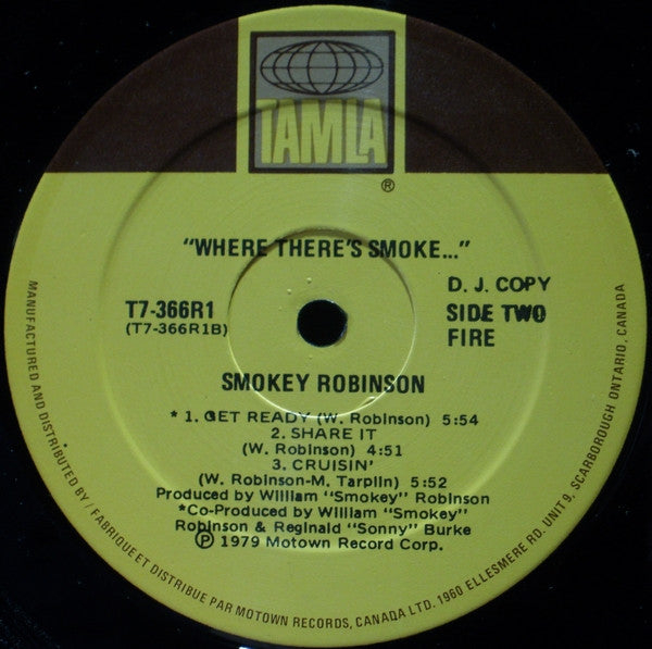 Smokey Robinson : Where There's Smoke... (LP, Album, D.J)