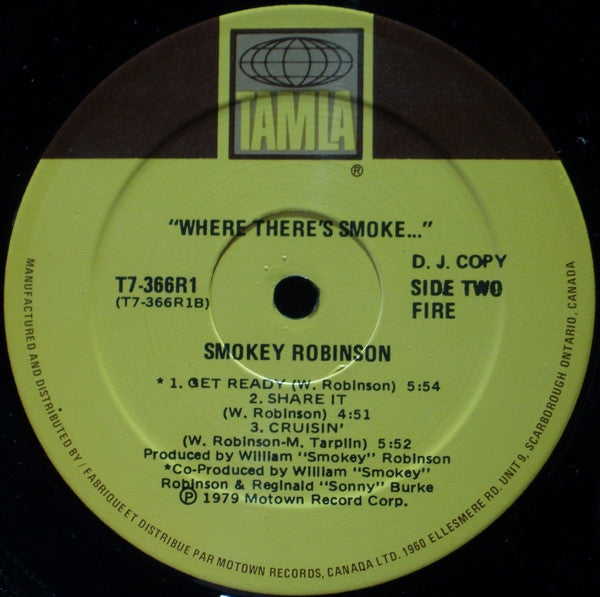 Smokey Robinson : Where There's Smoke... (LP, Album, D.J)