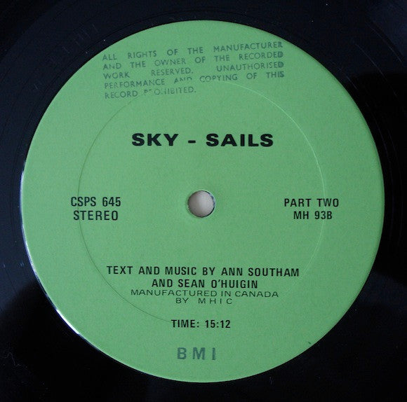 Ann Southam & sean o huigin : Sky Sails (LP)
