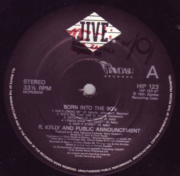 R. Kelly And Public Announcement : Born Into The 90's (LP, Album)