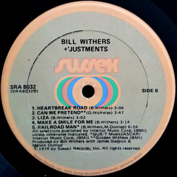 Bill Withers : +'Justments (LP, Album, Son)
