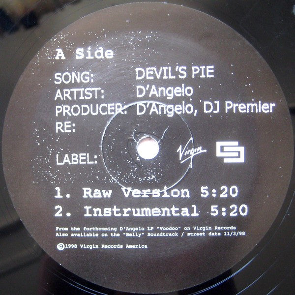D'Angelo : Devil's Pie (12", Promo)
