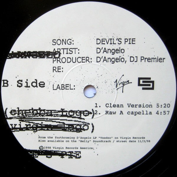 D'Angelo : Devil's Pie (12", Promo)
