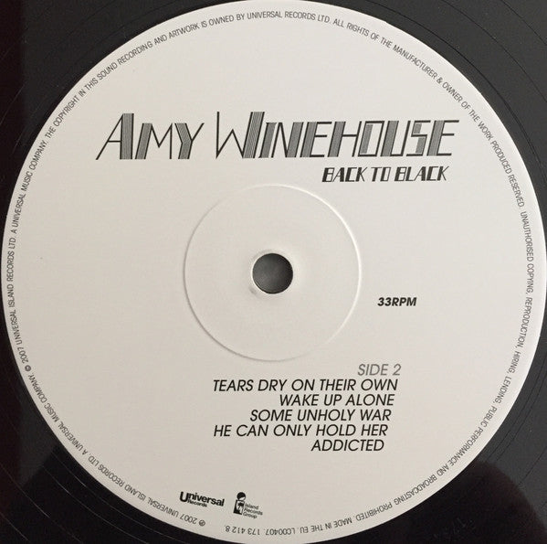 Amy Winehouse : Back To Black (LP, Album, RE, RP, 180)