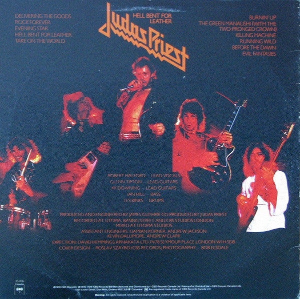 Judas Priest : Hell Bent For Leather (LP, Album)