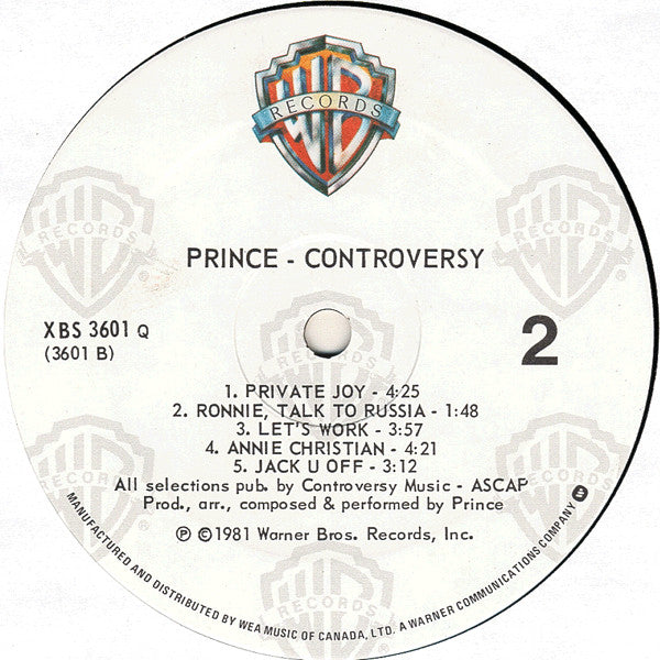 Prince : Controversy (LP, Album, RE)