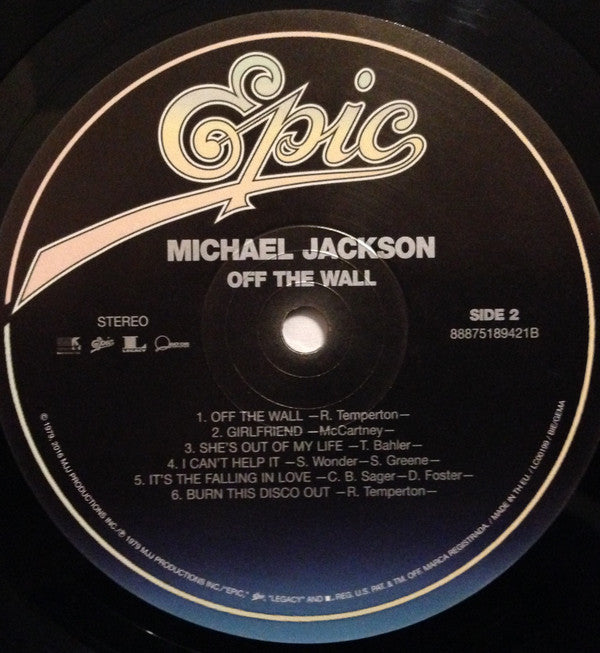 Michael Jackson : Off The Wall (LP,Album,Reissue)