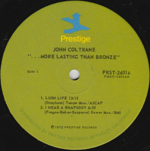 John Coltrane : ...More Lasting Than Bronze (2xLP, Comp, Mono, Gat)