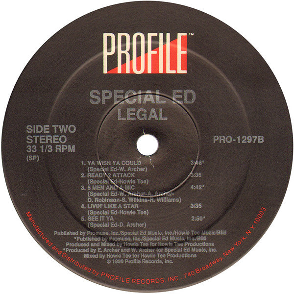 Special Ed : Legal (LP, Album)