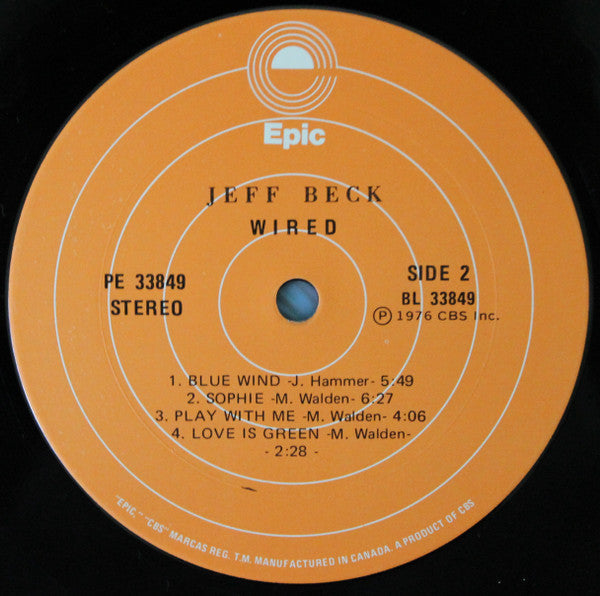 Jeff Beck : Wired (LP, Album)