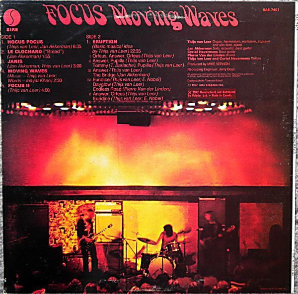 Focus (2) : Moving Waves (LP, Album)