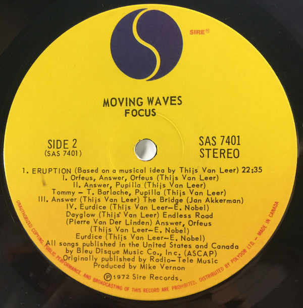 Focus (2) : Moving Waves (LP, Album)