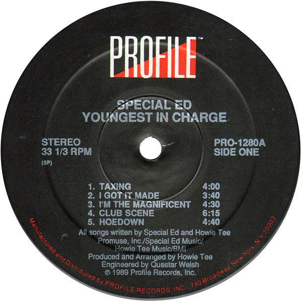 Special Ed : Youngest In Charge (LP, Album, Spe)