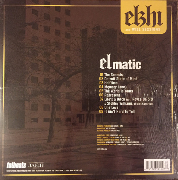 Elzhi And Will Sessions : Elmatic (2xLP, Album, RE)
