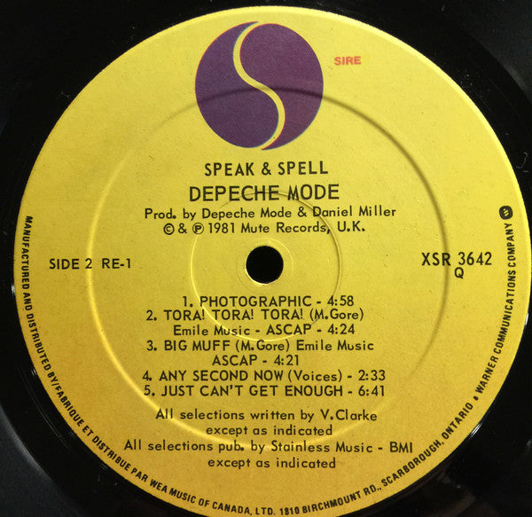 Depeche Mode : Speak & Spell (LP, Album)