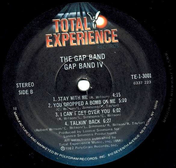 The Gap Band : Gap Band IV (LP, Album, Pre)