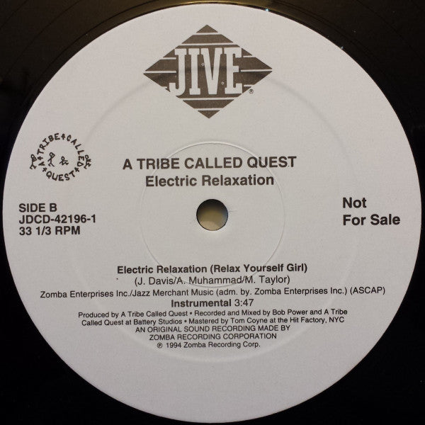 A Tribe Called Quest : Electric Relaxation (Relax Yourself Girl) (12", Promo)