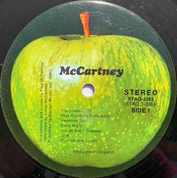 Paul McCartney : McCartney (LP, Album, Gat)