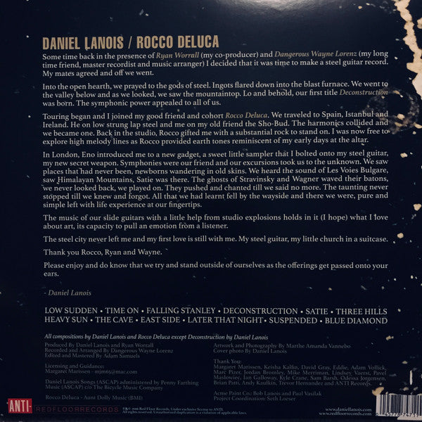 Daniel Lanois / Rocco Deluca : Goodbye To Language (LP, Album)