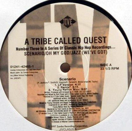 A Tribe Called Quest : Scenario / Oh My God / Jazz (We've Got) (12", Comp)