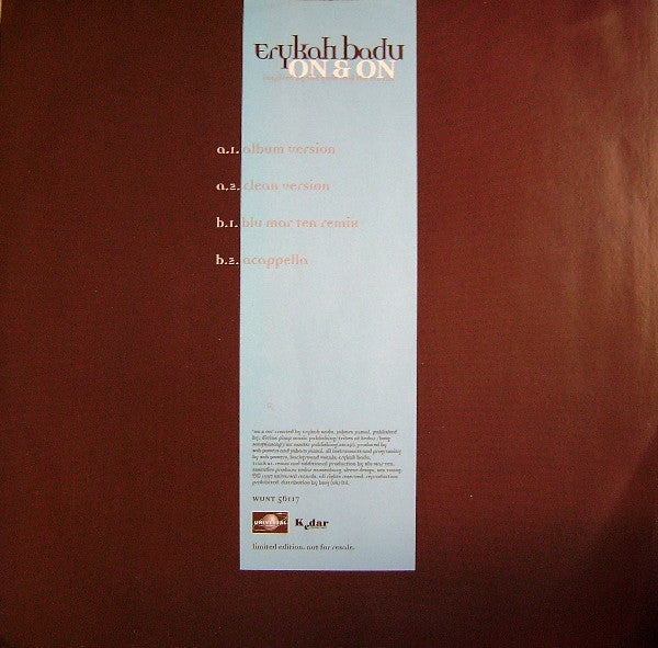 Erykah Badu : On & On (12", Ltd, Promo)