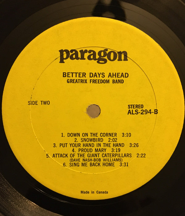 Greatrix Freedom Band : Better Days Ahead (LP)