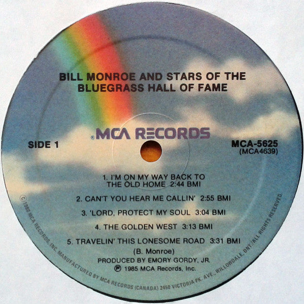 Bill Monroe : Bill Monroe And Stars Of The Bluegrass Hall Of Fame (LP, Album)