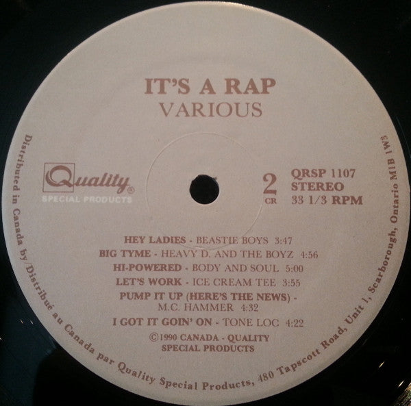 Various : It's A Rap (LP, Comp)