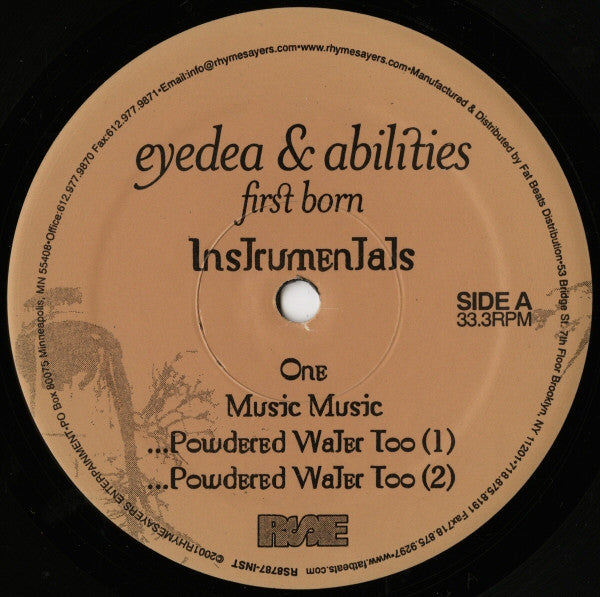 Eyedea & Abilities : First Born (Instrumentals) (2x12")