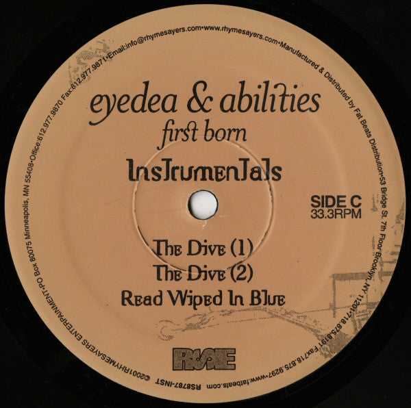 Eyedea & Abilities : First Born (Instrumentals) (2x12")